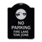 Signmission Fire Lane Tow Zone with Graphic Heavy-Gauge Aluminum Architectural Sign, 24" x 18", BS-1824-23980 A-DES-BS-1824-23980 - alternate 1